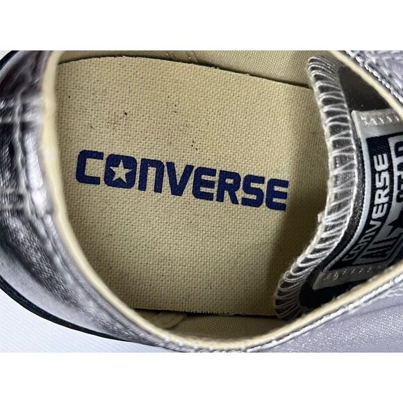 Converse Chuck Taylor All Star Women's Silver Low Top Sneakers Size 7.5 - Picture 9 of 14